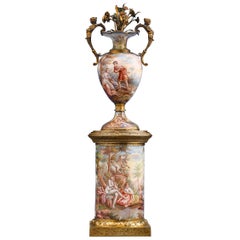 Viennese Silver-Gilt and Enamel Vase