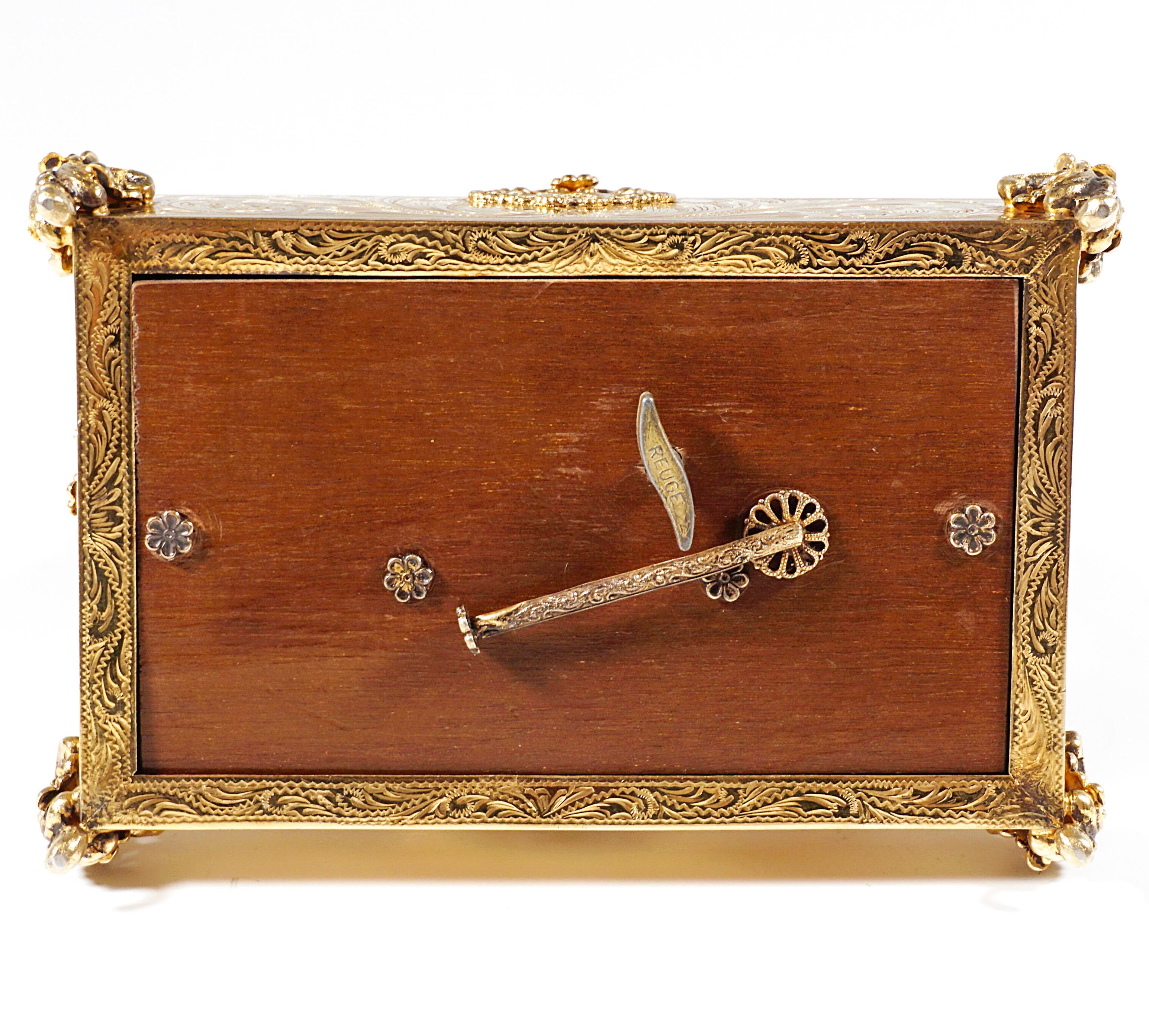 Reloj de Esplendor del Historicismo Vienés de Plata con Movimiento Musical, Alrededor de 1880 en venta 1