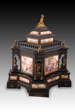 Coffret à bijoux viennois de table. Autriche, 19e siècle.