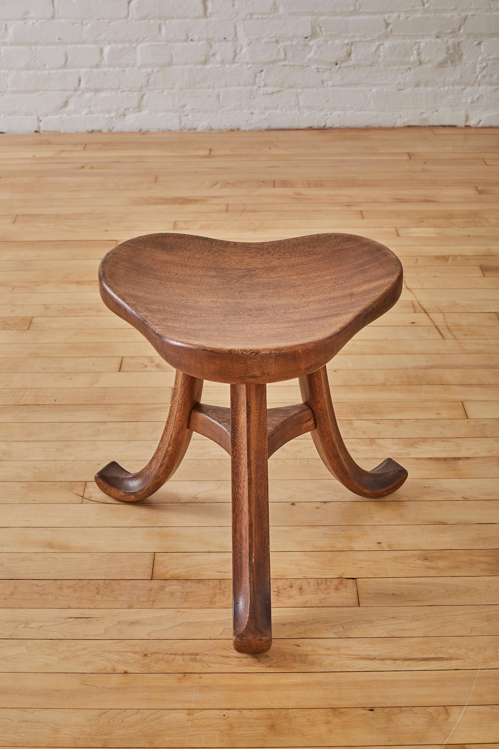 Viennese Walnut Stool In Good Condition For Sale In Long Island City, NY