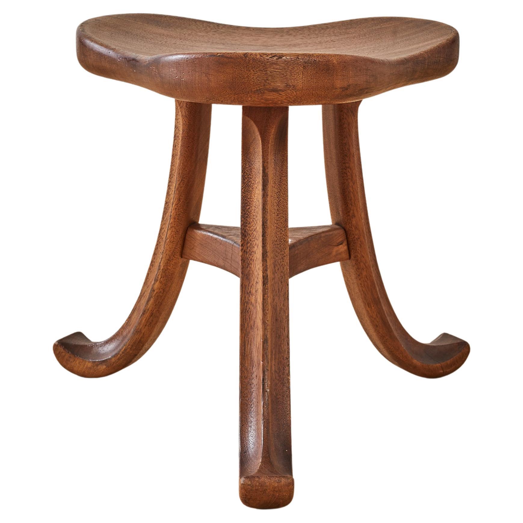 Viennese Walnut Stool For Sale