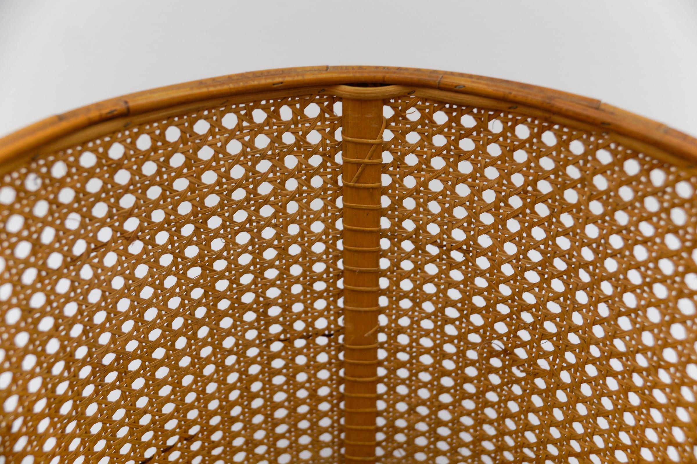 Panier artisanal viennois en osier Mid-Century Modern, Autriche, 1950`. en vente 2