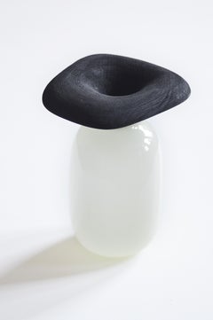 Vieno Bottle with Large Wooden Cap by Antrei Hartikainen and Katriina Nuutinen