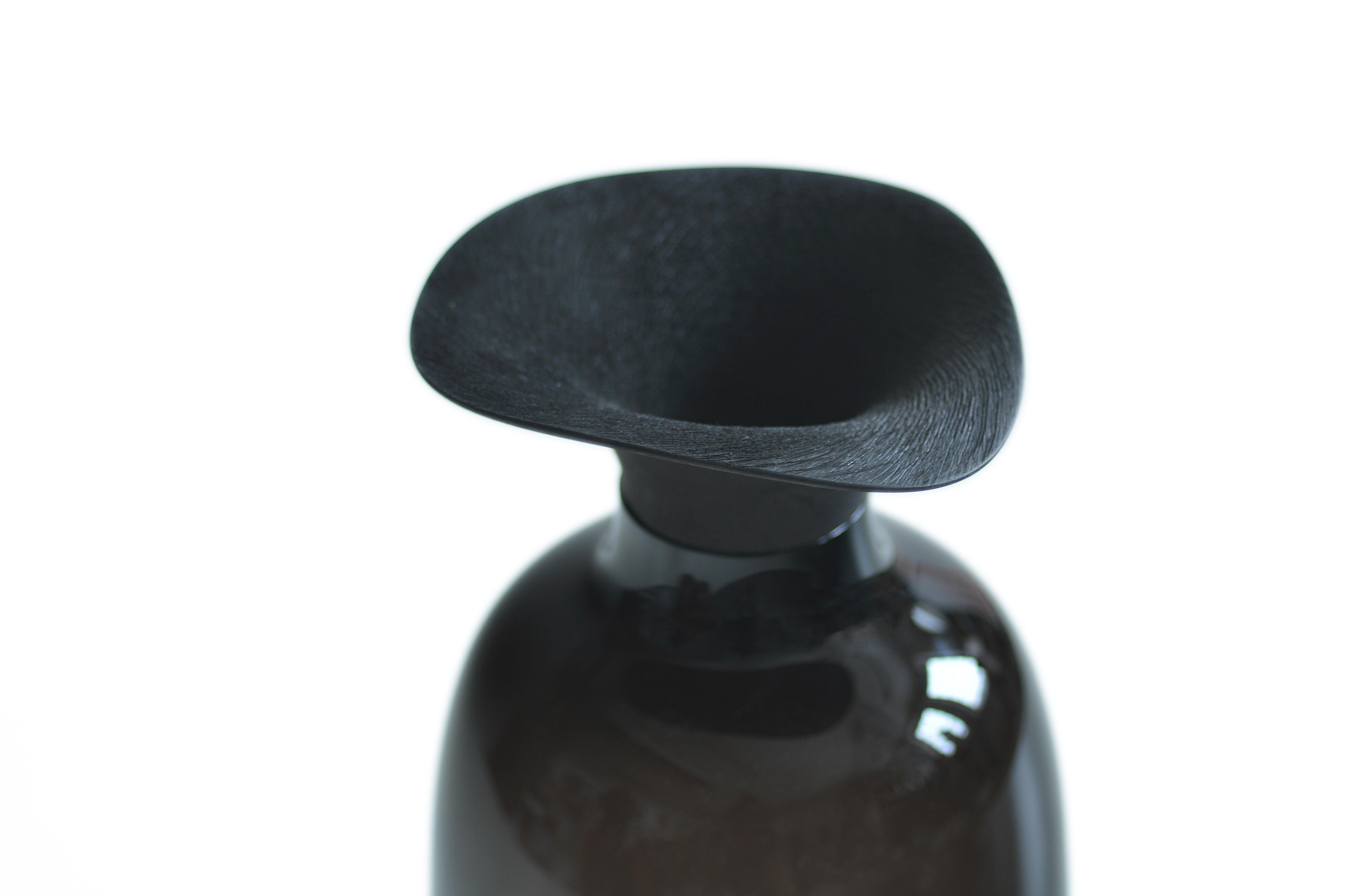 Other Vieno Bottle with Medium Wooden Cap by Antrei Hartikainen and Katriina Nuutinen For Sale