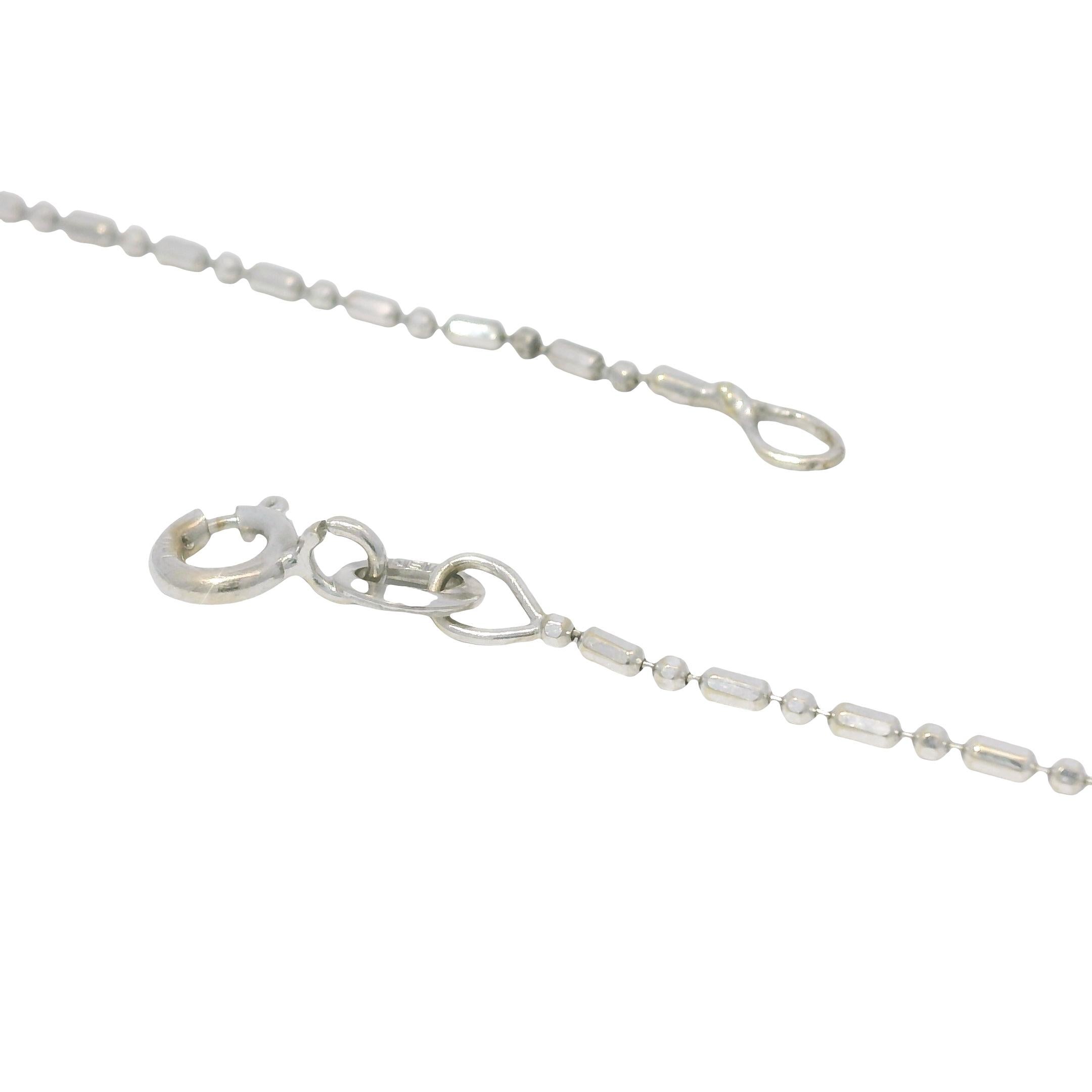 VIERI Collier à cœur ouvert en or blanc 14k et diamants naturels Pour femmes en vente