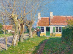 Soleil en hiver, Emmanuel Vierin, Courtrai 1869 - 1954, Peintre belge