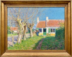 Soleil en hiver, Emmanuel Vierin, Courtrai 1869 - 1954, Peintre belge