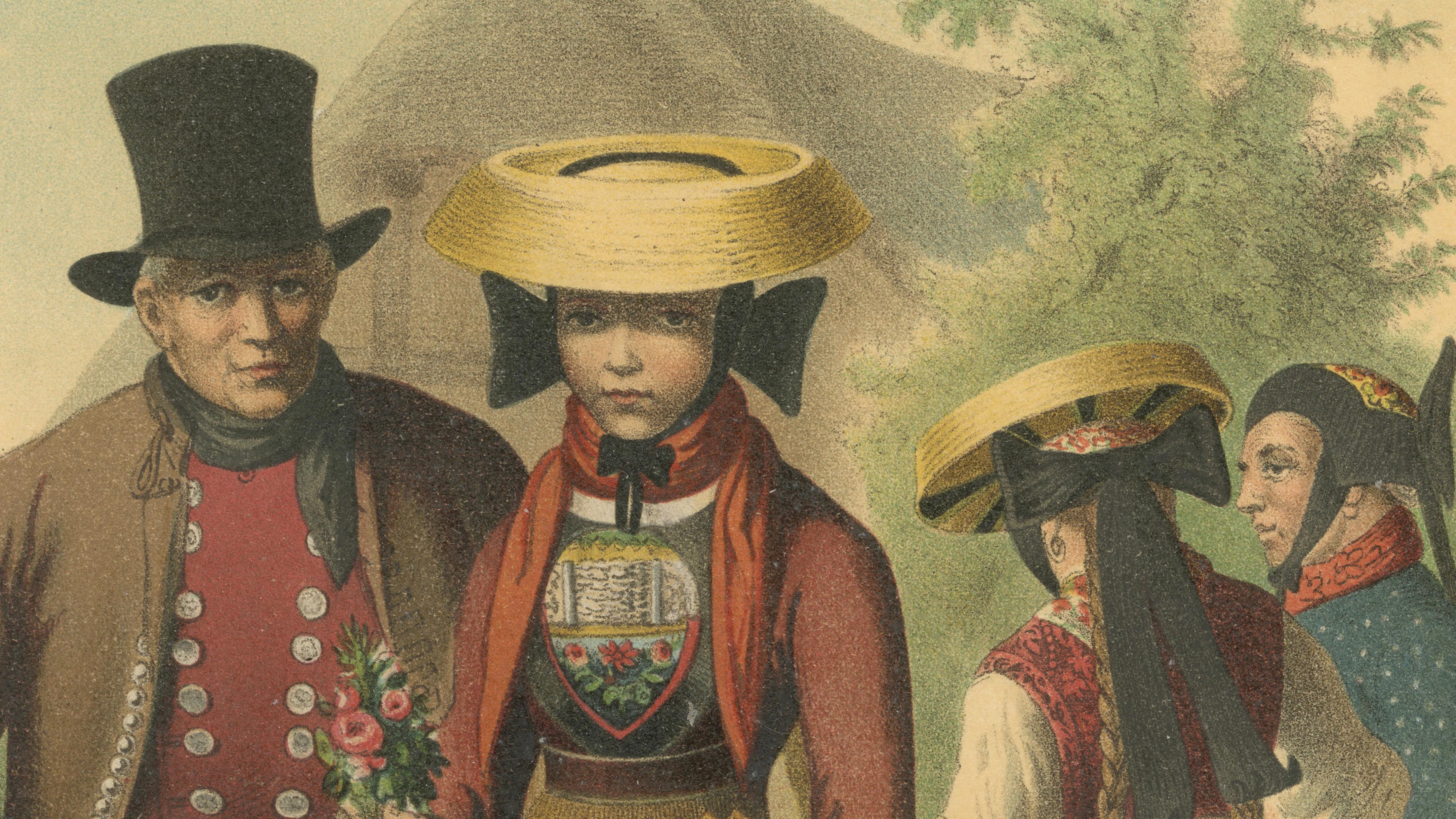Vierlande Traditional Costume, near Hamburg, Northern Germany, c.1875
