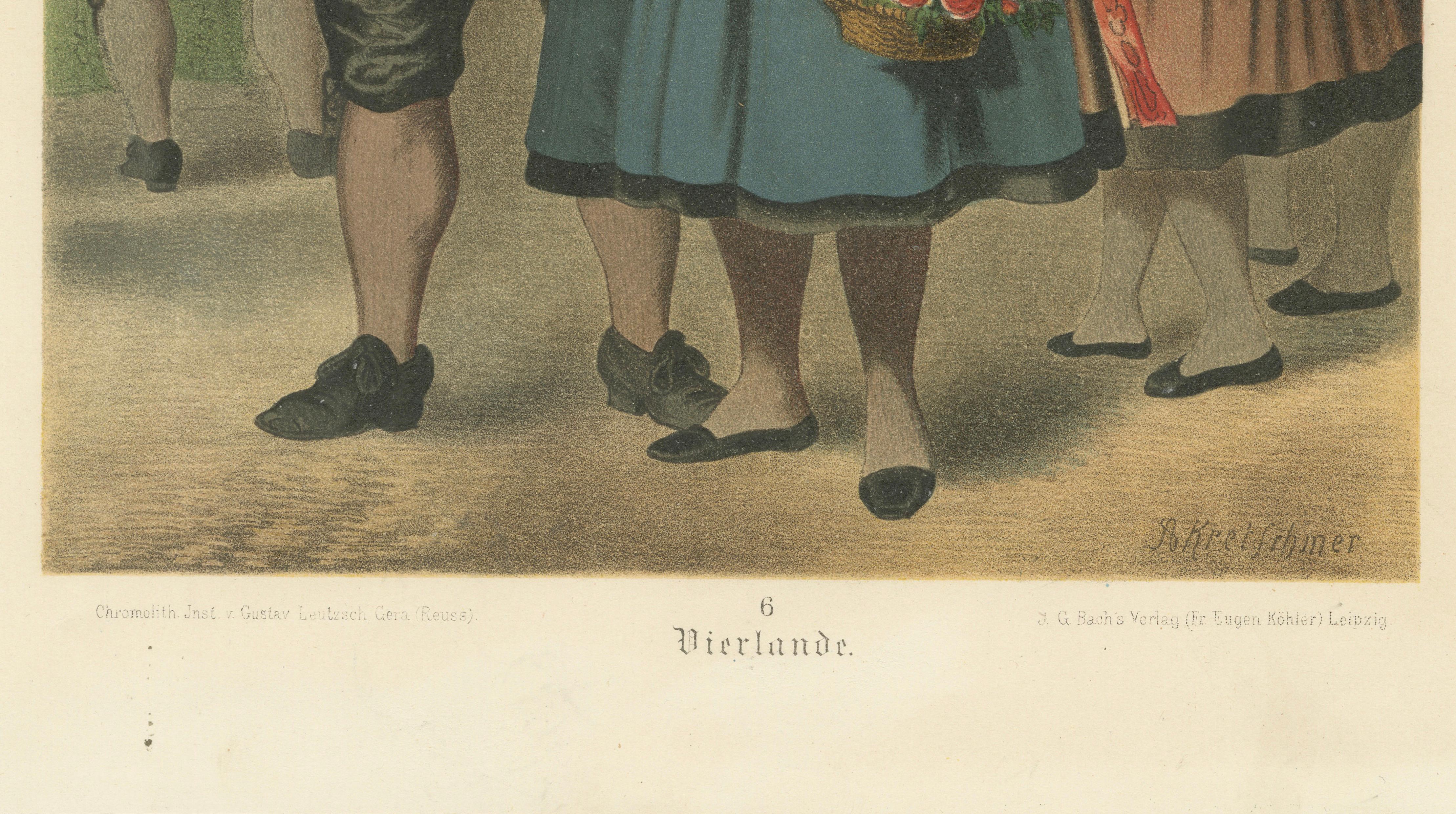 Vierlande Traditional Costume, near Hamburg, Northern Germany, c.1875
