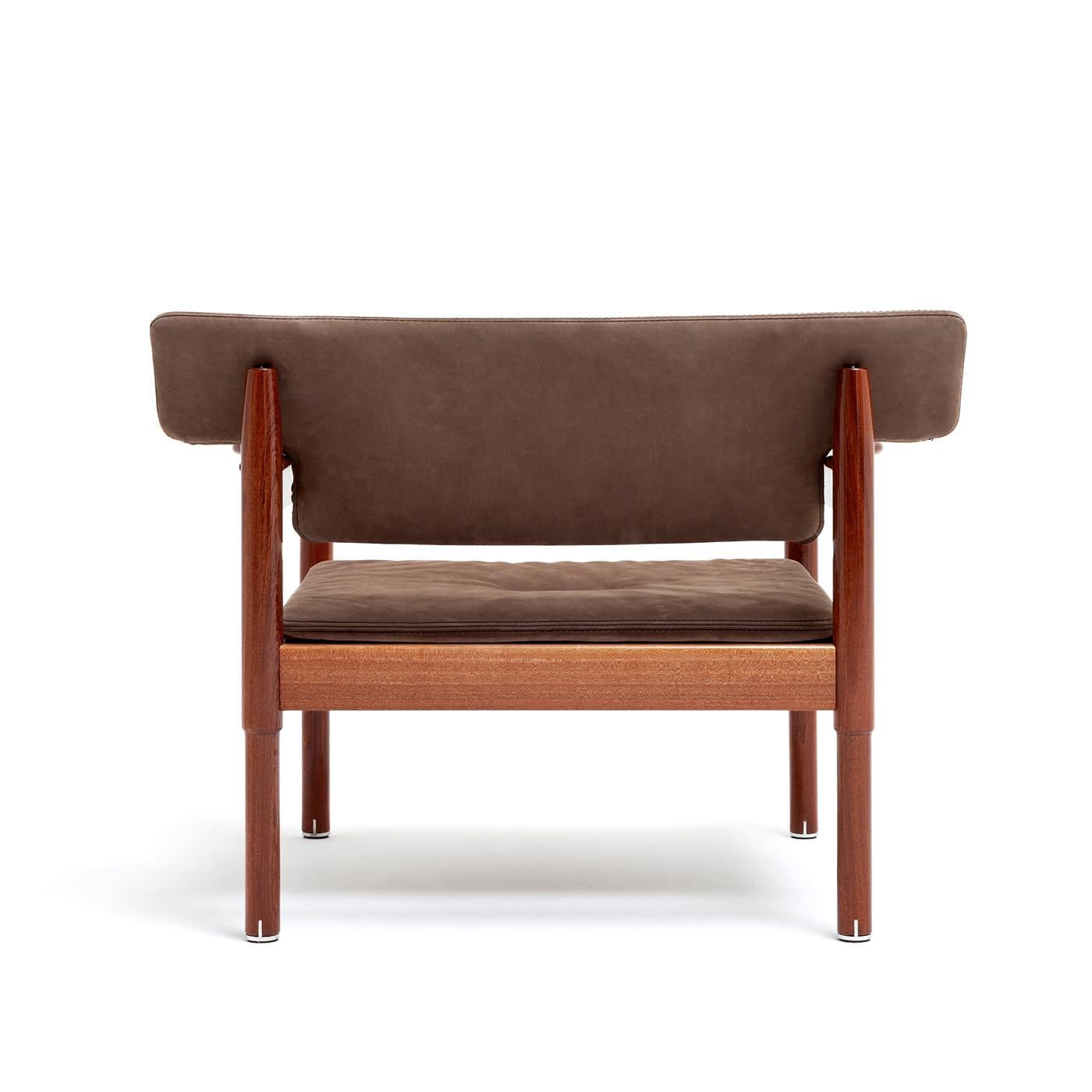 Hand-Crafted Vieste Slim Brown Armchair by Massimo Castagna