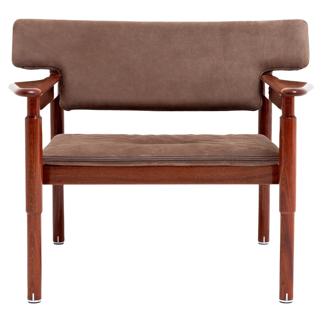 Vieste Slim Brown Armchair by Massimo Castagna