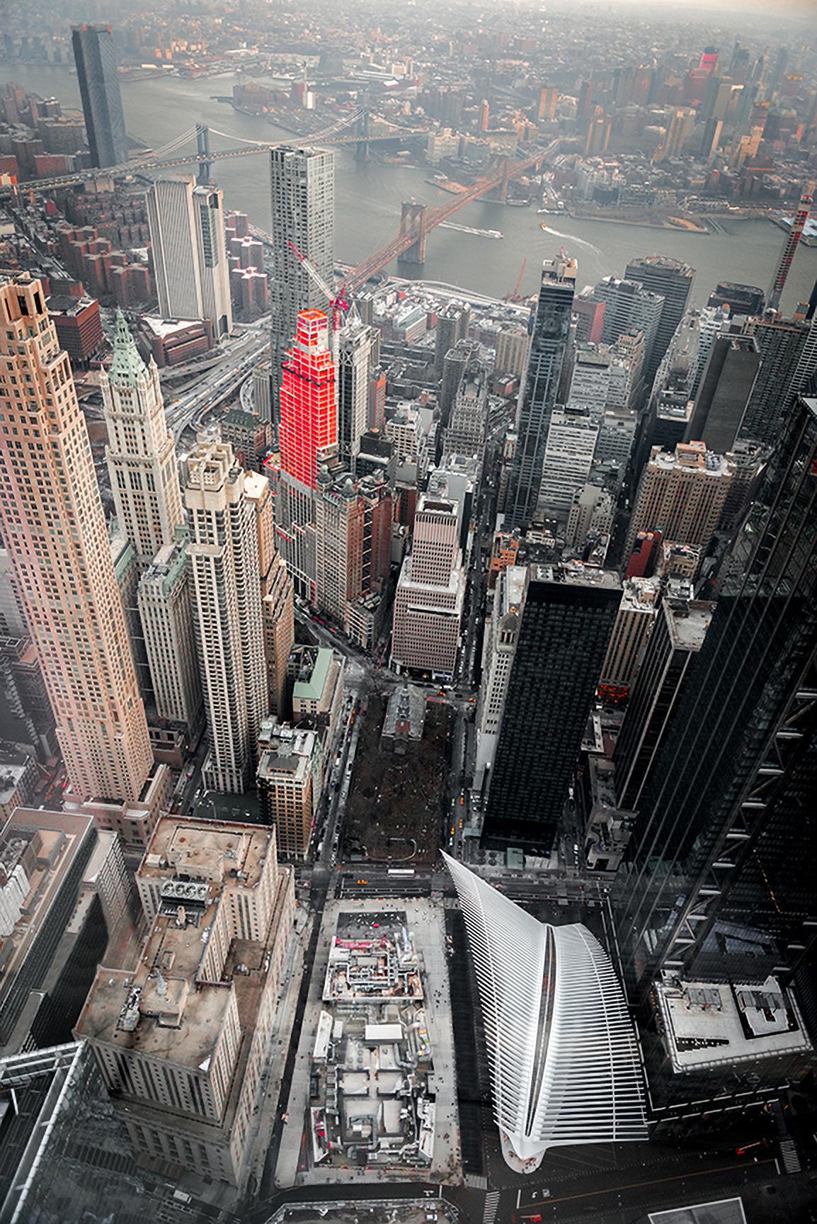 Financial District – New Yorker Skyline-Fotografie, 54 Zoll x36 Zoll, signiert Limitierte Auflage von 5 Stück