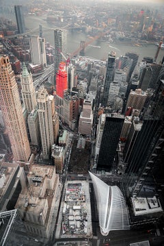 Photographie Skyline du Financial District de New York, 137 x 91 cm, signée, édition limitée à 5 exemplaires