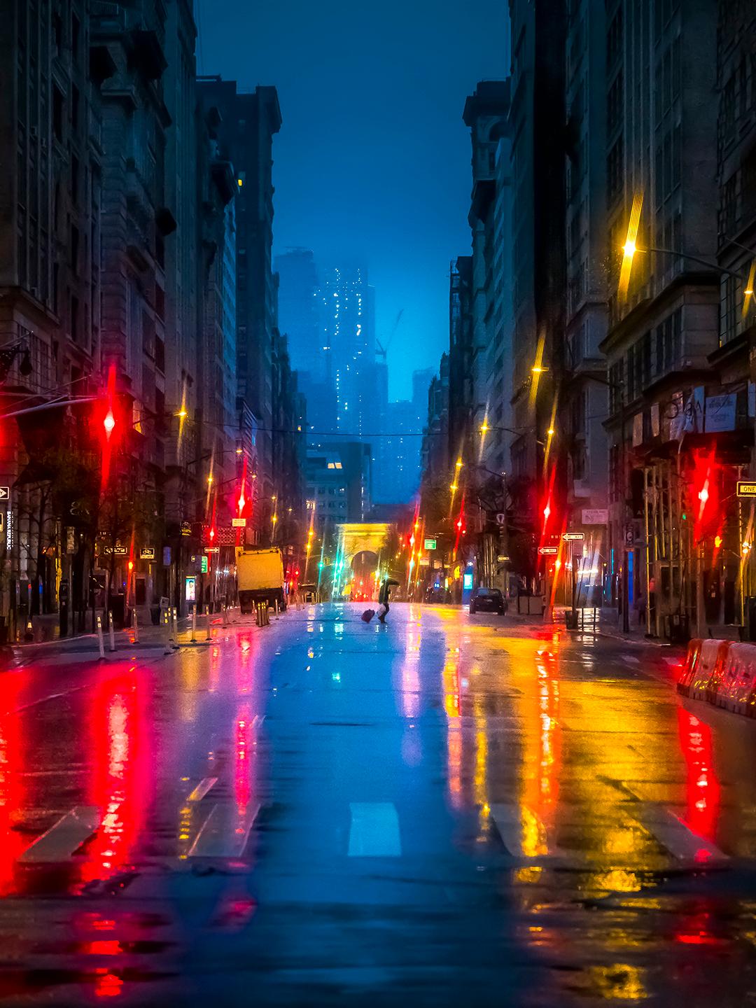 The Long Night - NYC Skyline Photography, 30"x40", signé, édition limitée à 10 exemplaires