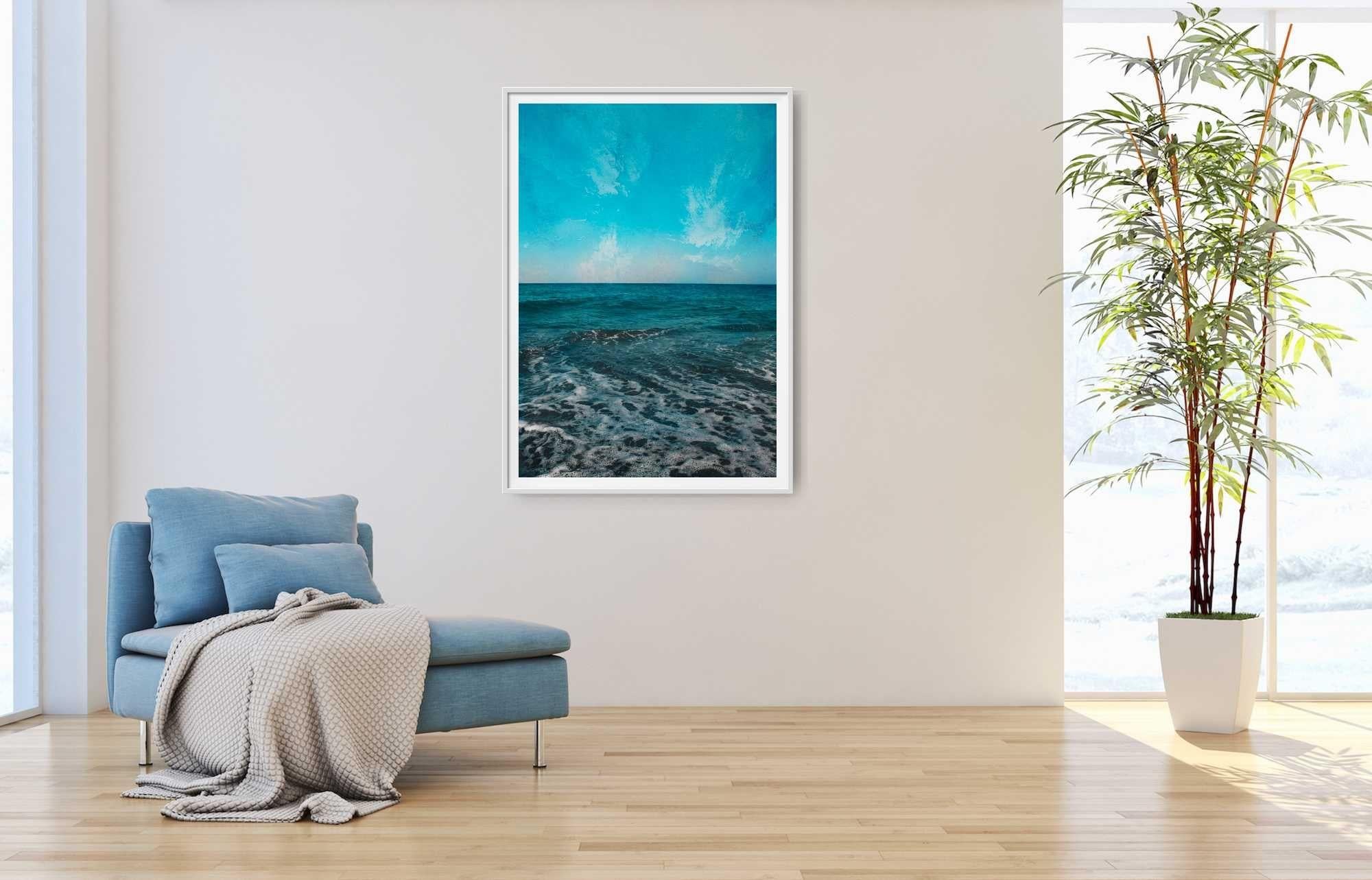 Blauer Himmel in Santorini, Fotografie, C-Typ – Photograph von Viet Ha Tran