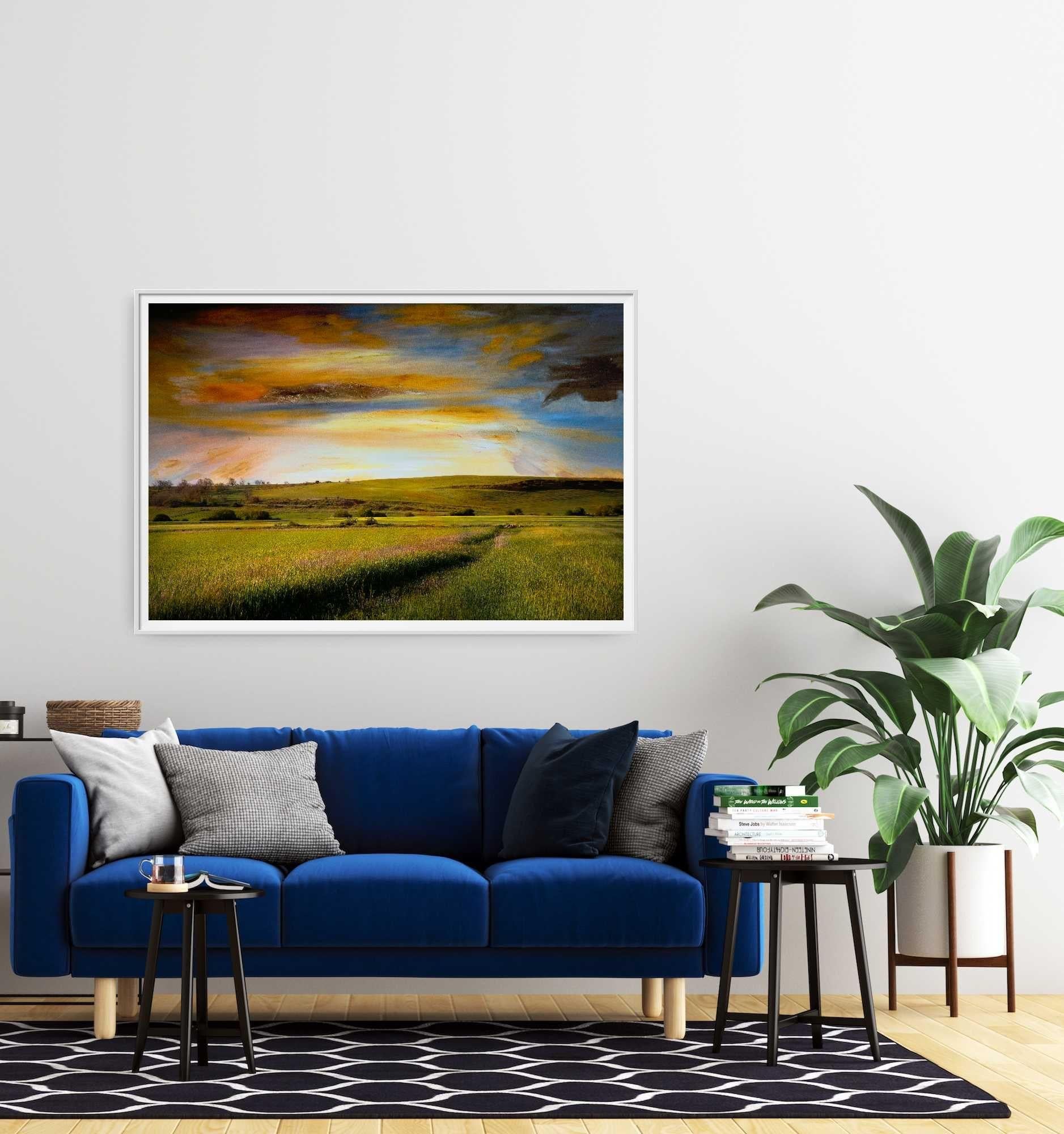 Sonnenuntergang in Arlanzon, Fotografie, C-Typ (Sonstige Kunststile), Photograph, von Viet Ha Tran