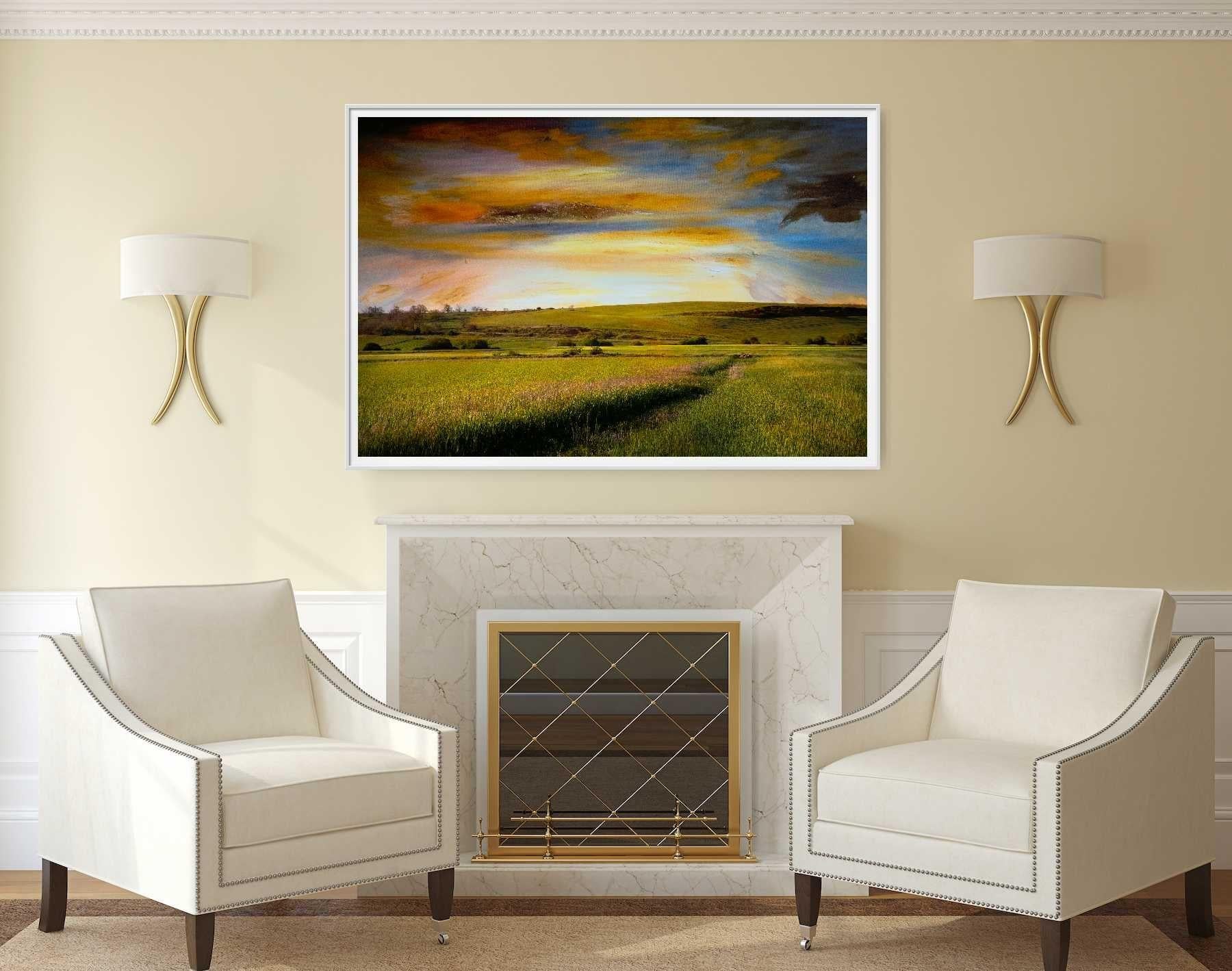 Sonnenuntergang in Arlanzon, Fotografie, C-Typ (Braun), Color Photograph, von Viet Ha Tran