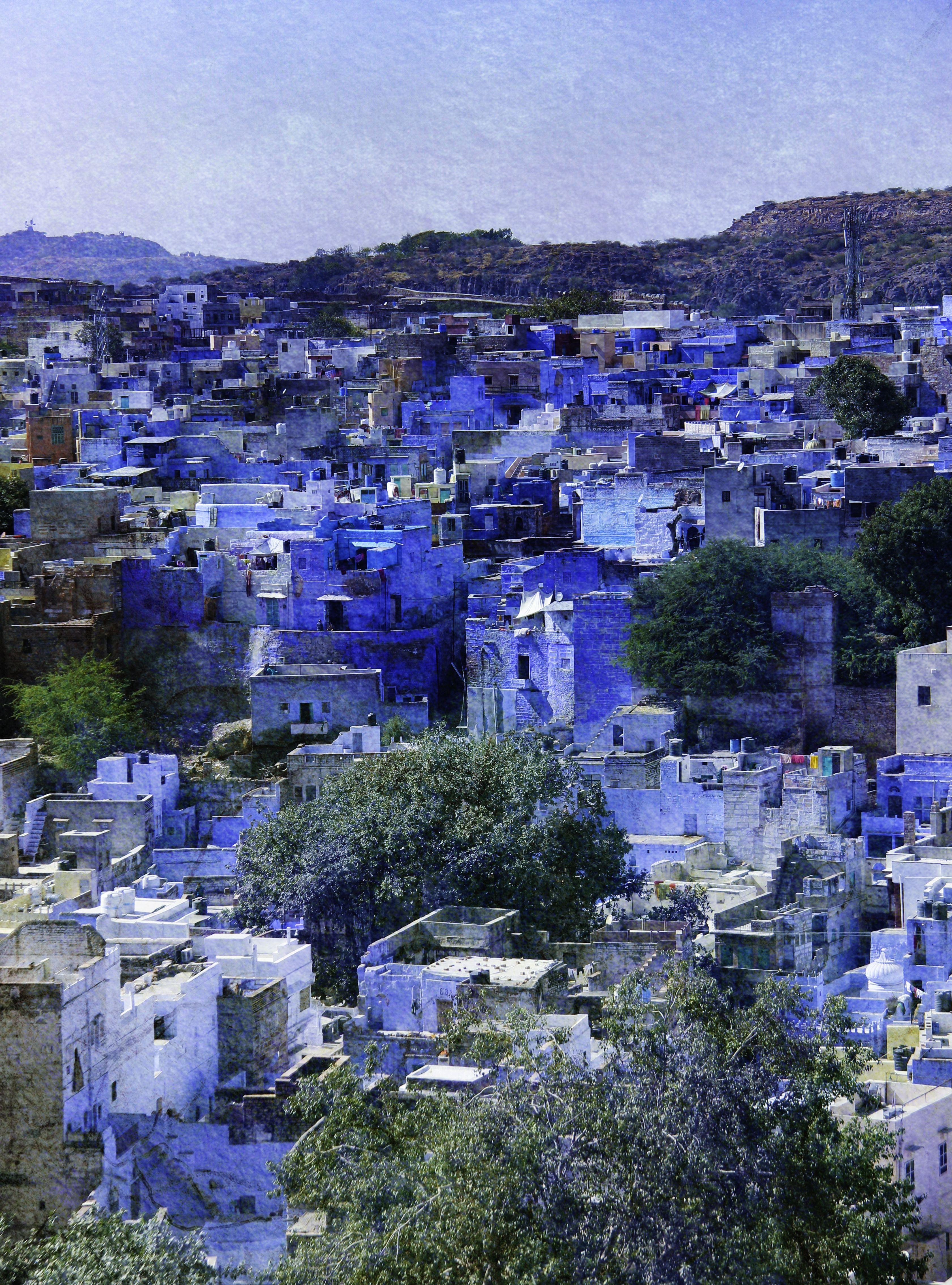 Viet Ha Tran Color Photograph - The blue city, Photograph, C-Type