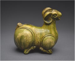 Vietnam, 19th Century, Zoomorphic Dropper in Glazed Ceramic with Crackle Glaze