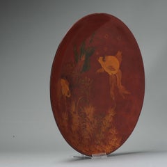 Assiette circulaire laquée du Vietnam / indochine Nguyen Duy