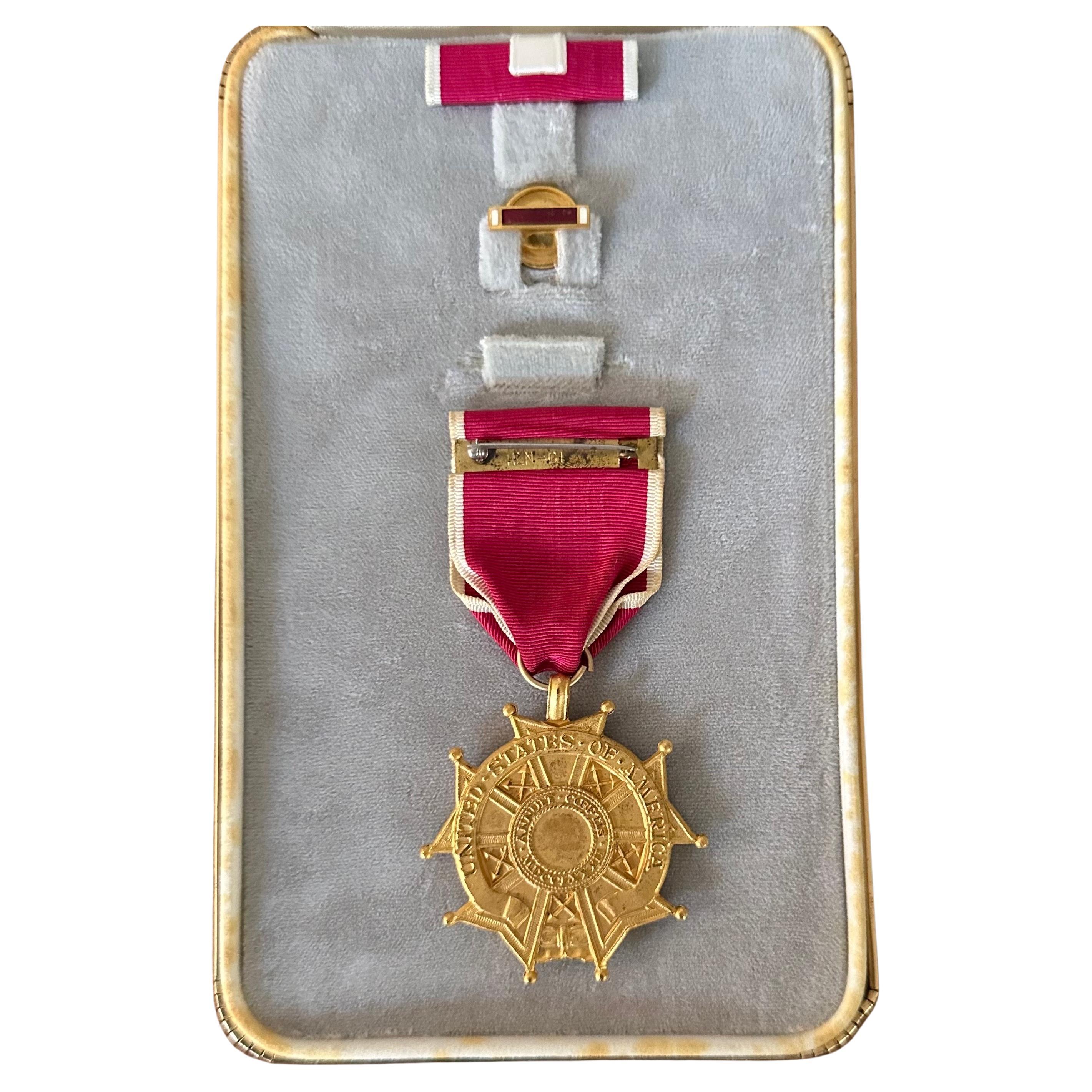 American Vietnam War Naval Legion of Merit Medal and Citation with Combat 