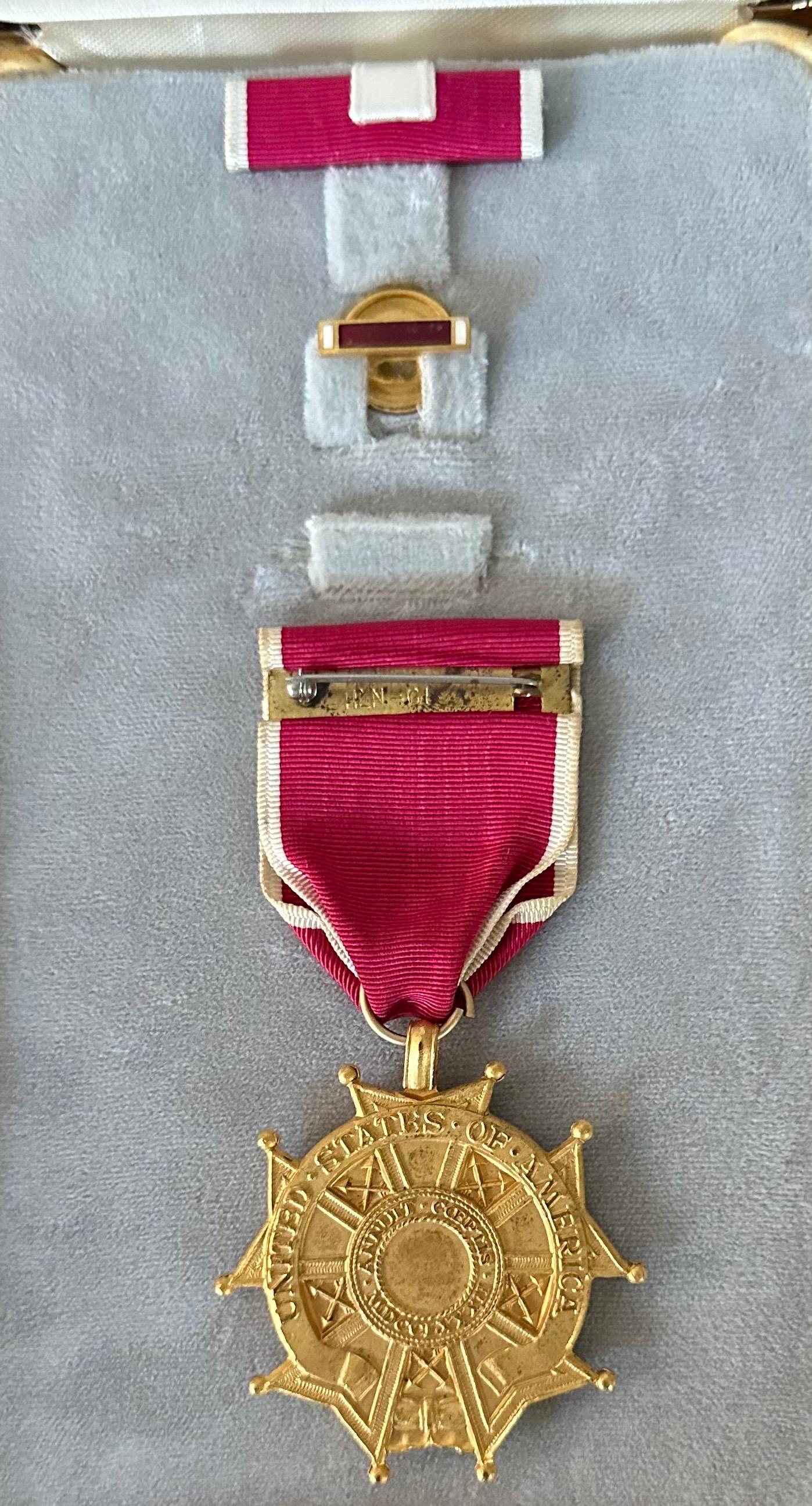 Vietnam War Naval Legion of Merit Medal and Citation with Combat 