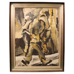 Vintage Vietnam War Painting by B. Seifer