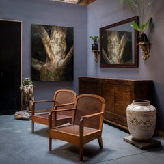 Vietnamese Deco Burl Armchair, c. 1940