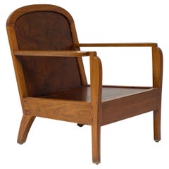 Retro Vietnamese Deco Burl Armchair, c. 1940