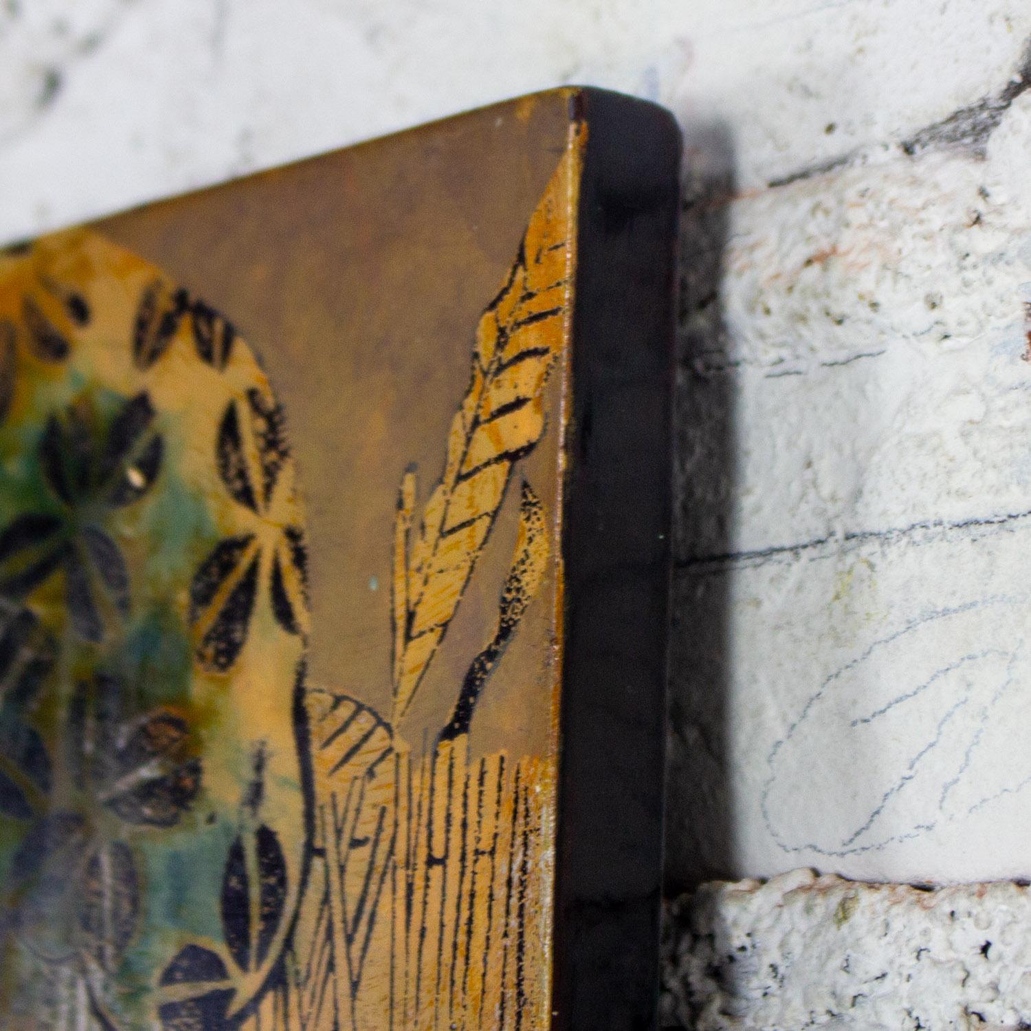 Vietnamese Lacquer Painting Gilt & Polychrome on Wood by Nguyen Van Minh For Sale 7