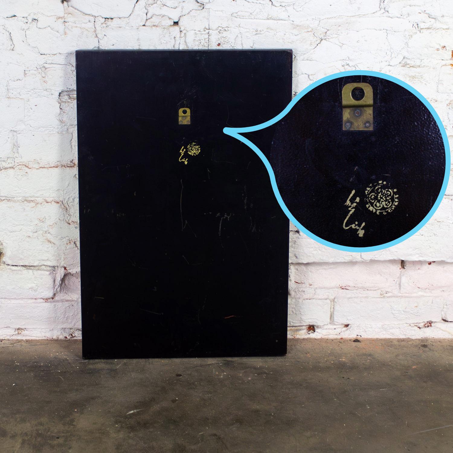 Vietnamese Lacquer Painting Gilt & Polychrome on Wood by Nguyen Van Minh For Sale 11