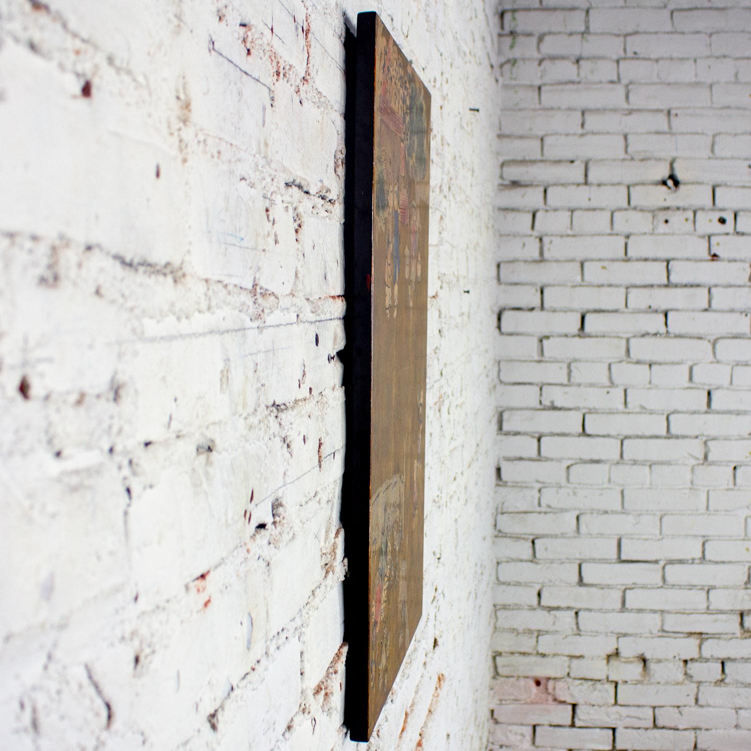 Unknown Vietnamese Lacquer Painting Gilt & Polychrome on Wood by Nguyen Van Minh For Sale