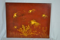 Vietnamese Lacquer Painting Signed by N'guyen Quang Long, 1940
