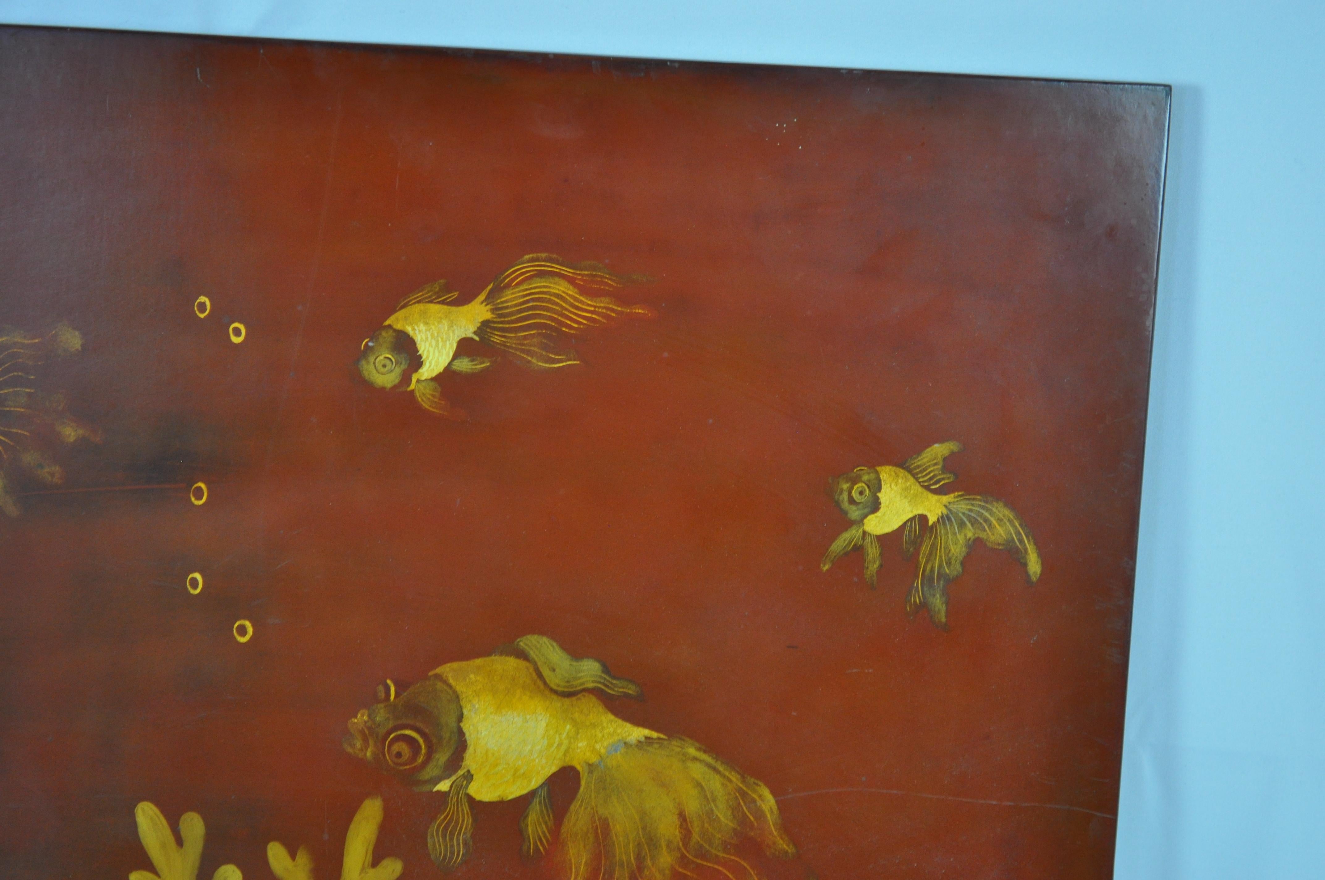 Vietnamese Lacquer Painting Signed by N'guyen Quang Long, 1940 In Good Condition For Sale In Paris, FR