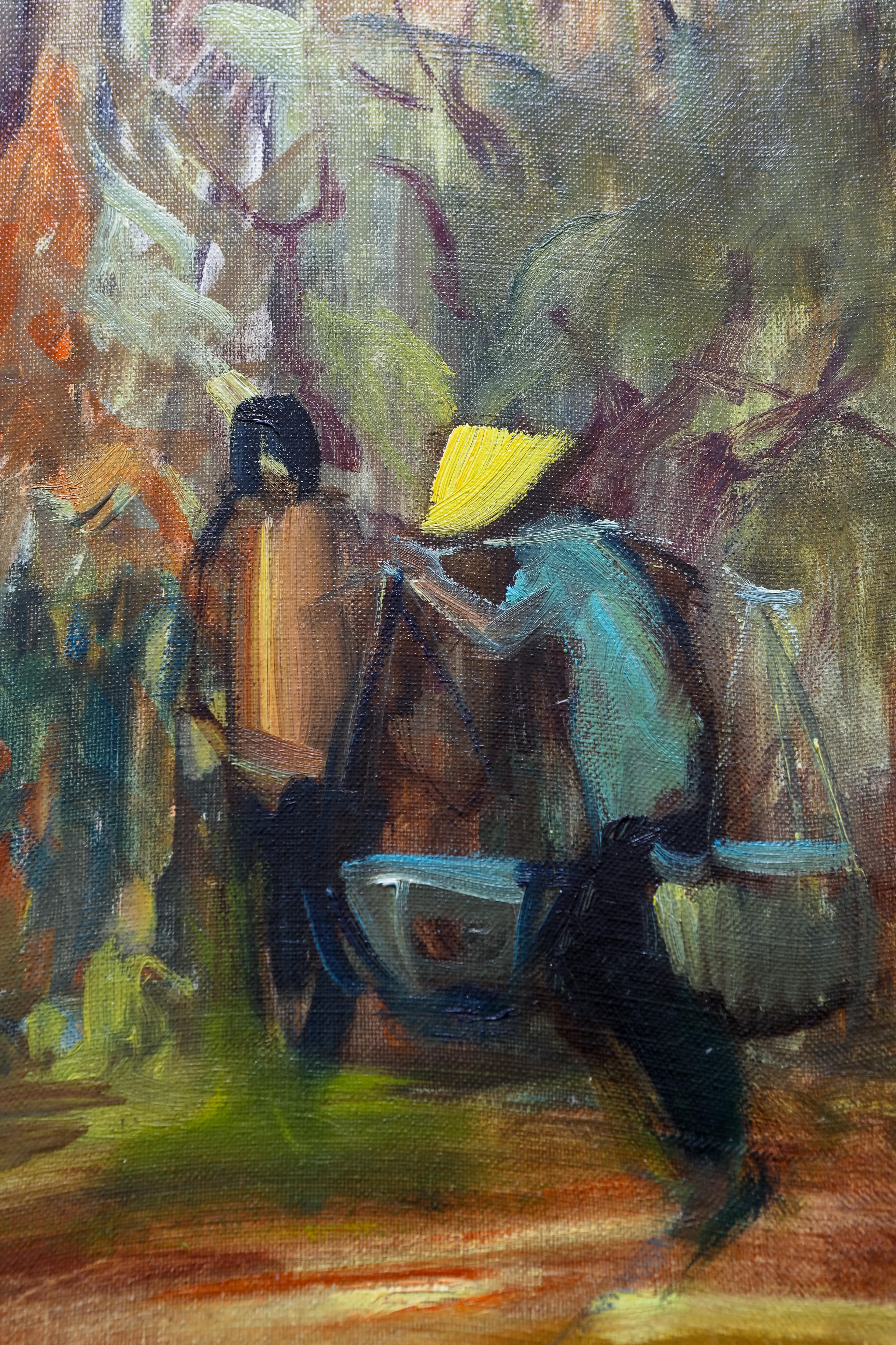 Francese Scena vietnamita dell'artista francese J  Buttin in vendita