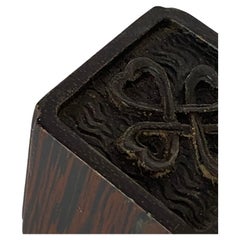 Vietnamese Seal, in Wood and Metal, Brown Color, from Vietnam Cirace 1880