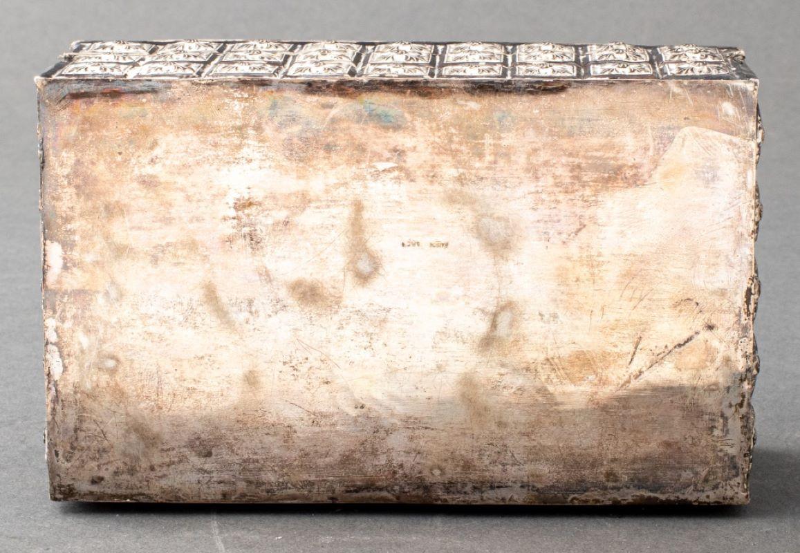 20th Century Vietnamese Silvered Metal Table Box For Sale