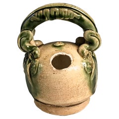 Vaso di ceramica vietnamita a tre colori, forno Chu Dao