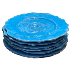 Vietri "Incanto Mare" Italian Stoneware Dinner Plates, Set of 6