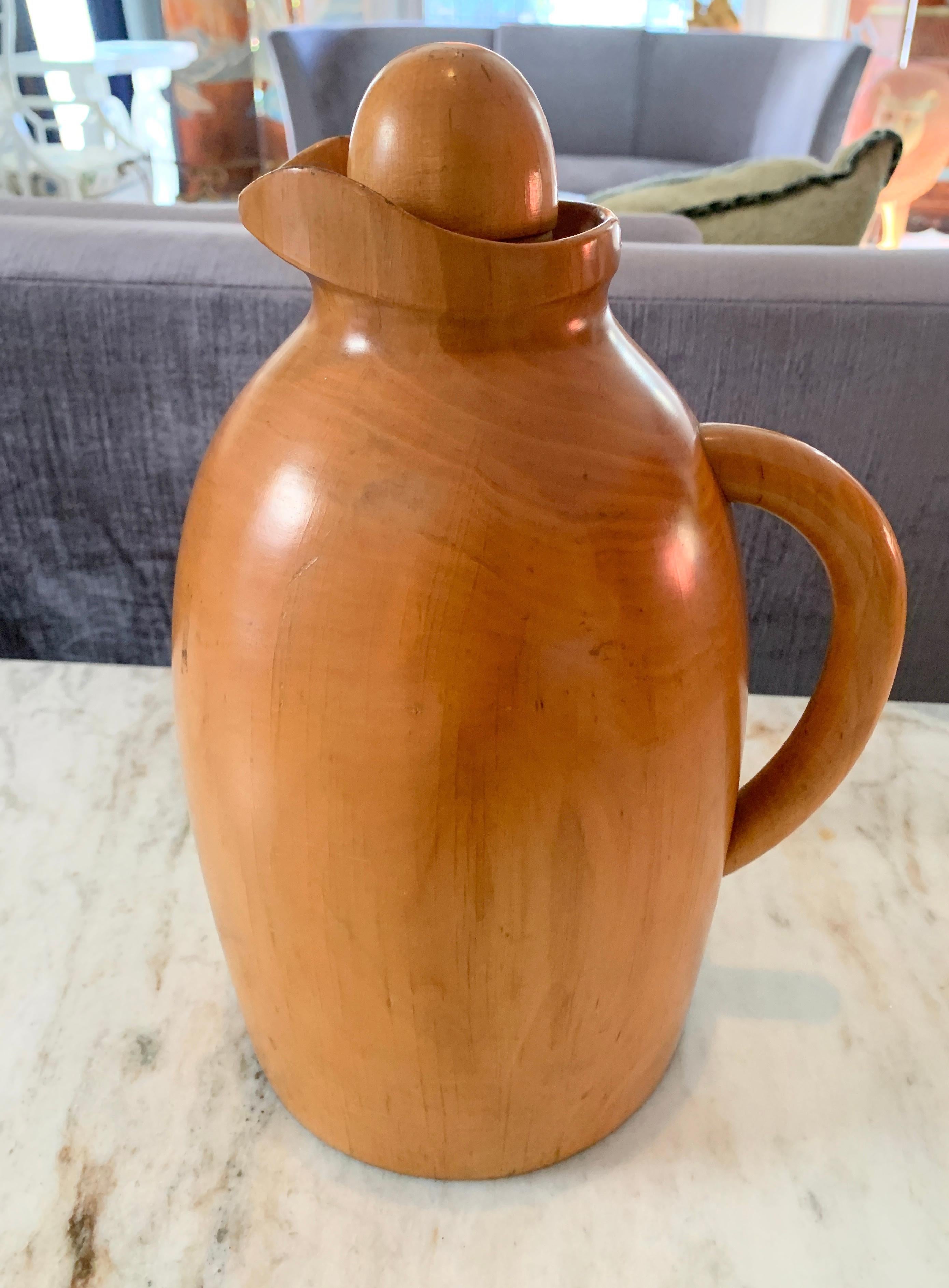 Vietri Wooden Thermos Pitcher by Manzoni Pietro For Sale 1