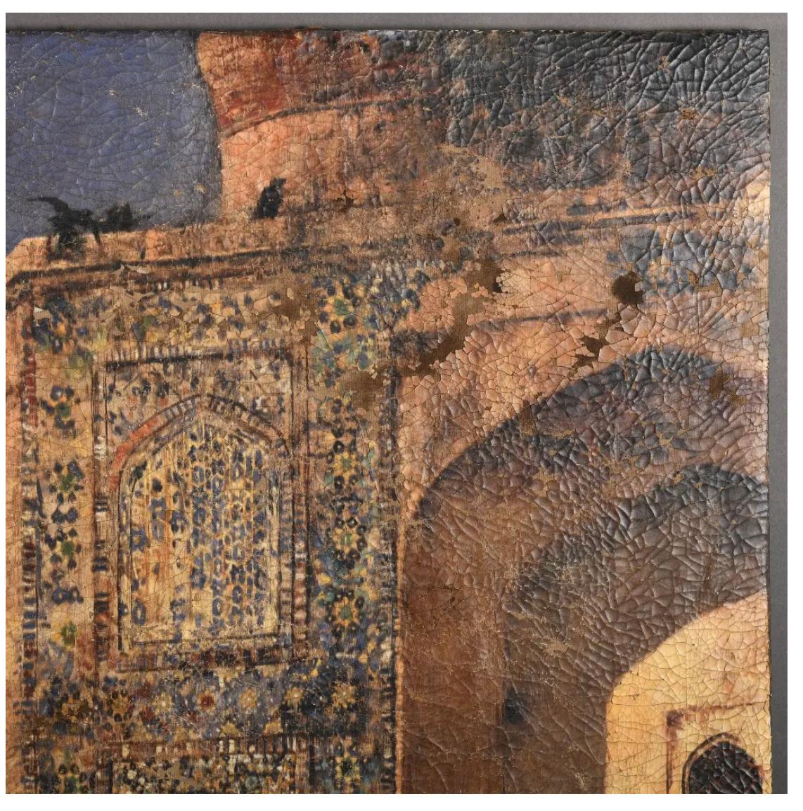 Vieux Bleu Moschee bei Delhi, Reproduktion von Edwin Lord Weeks (Französisch) im Angebot