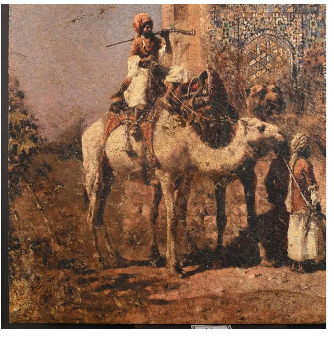 Vieux Bleu Moschee bei Delhi, Reproduktion von Edwin Lord Weeks (Patiniert) im Angebot