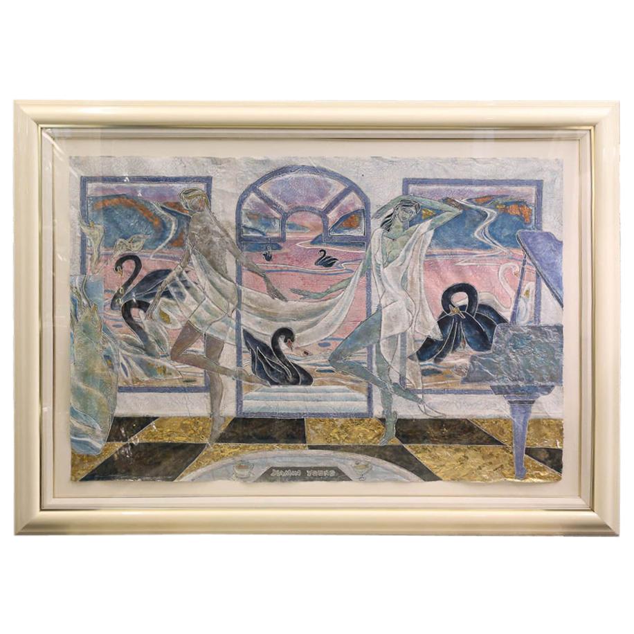 "Vista desde la terraza", técnica mixta de Yamin Young