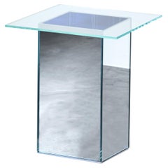 VIEW Glass Mirror Tea Side Table by Caroline Chao