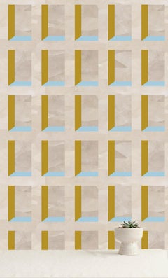 View Goldenrod Wallpaper with Yellow, Aquatic Blue, and Tonal Earth-Colors