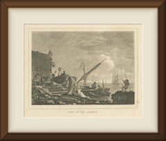 Ansicht der Levante, osmanischer Hafen und Festung, antiker Stich, um 1820