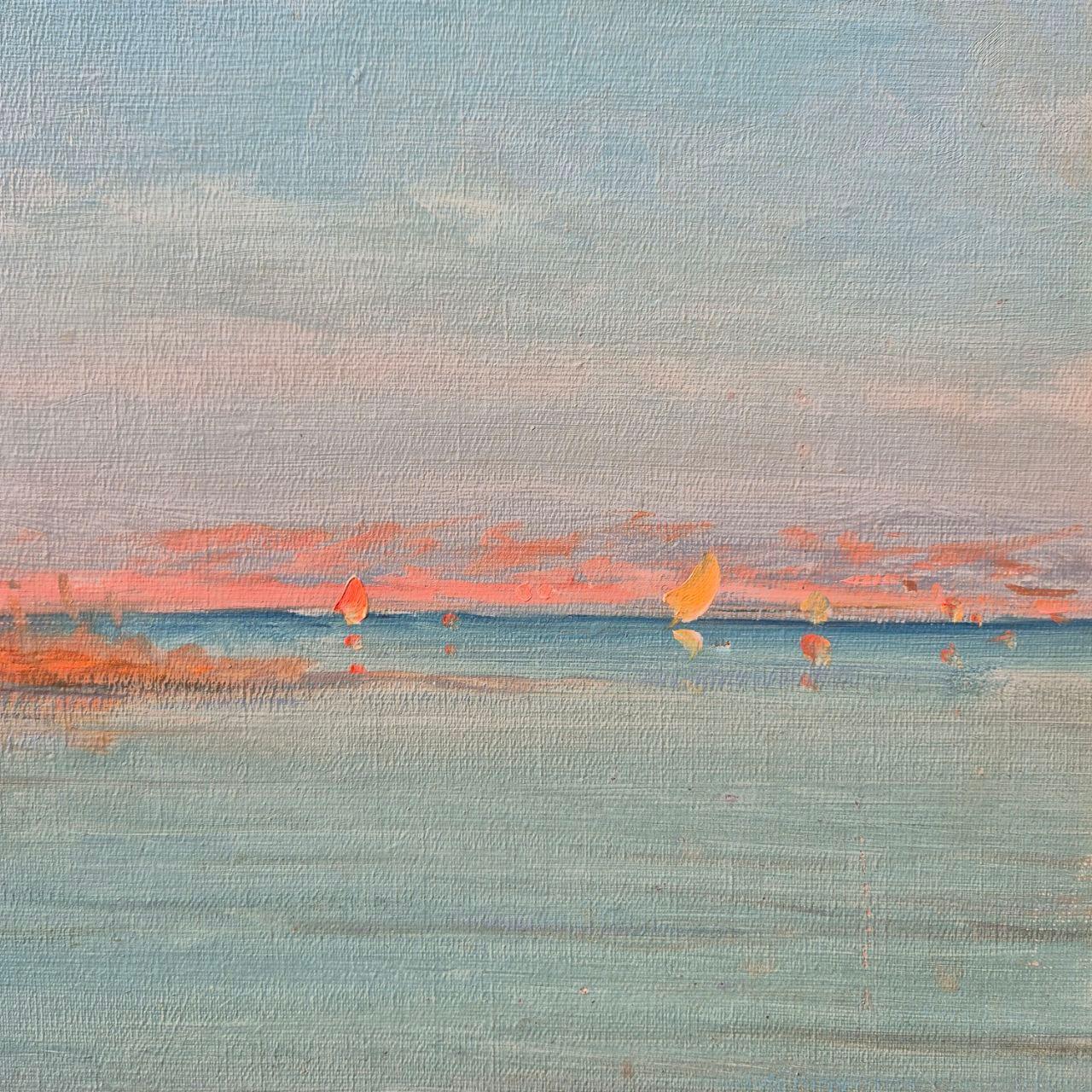 Ansicht eines Mittelmeerhafens, Öl auf Leinwand, signiert von Malfroy-Savigny, 1930 im Zustand „Gut“ im Angebot in NICE, FR