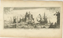 View of Bartanico in the Aegean Archipelago with Fortifications and Ships, 1680