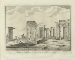 View of Building I at Persepolis, Antique Niebuhr Print, 1780