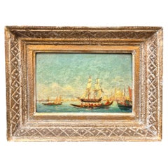 Antique View of Constantinople with the Hagia Sophia, oil on canvas, by E. C. Lambert